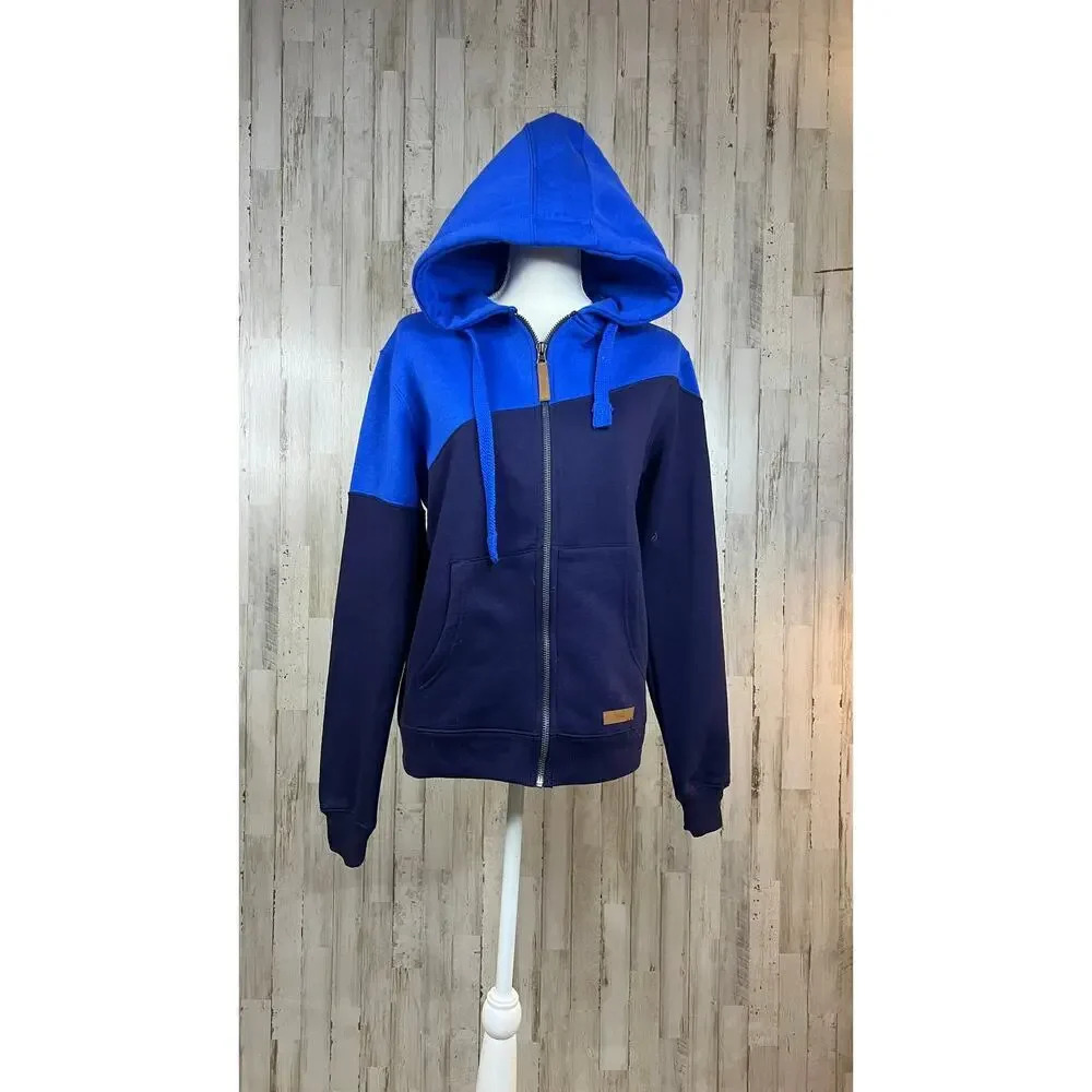 NWT Rydale‎ Women's XS Full Zip Hoodie Blue/Navy Long Sleeve Casual Outdoor